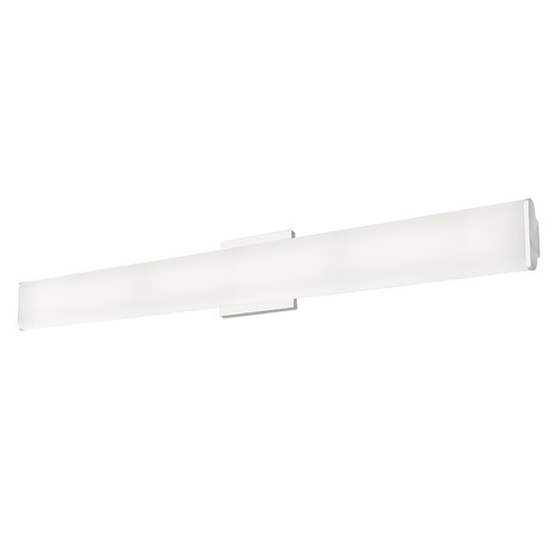 Modern Chrome LED Bathroom Light with White Shade 3000K 2400LM by Kuzco Lighting