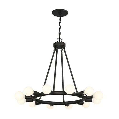 Crystorama Lighting Dakota 23-Inch Chandelier in Black by Crystorama Lighting 9045-BK