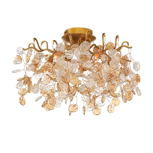 Campobasso 21-Inch Flush Mount in Antique Gold by Eurofase Lighting
