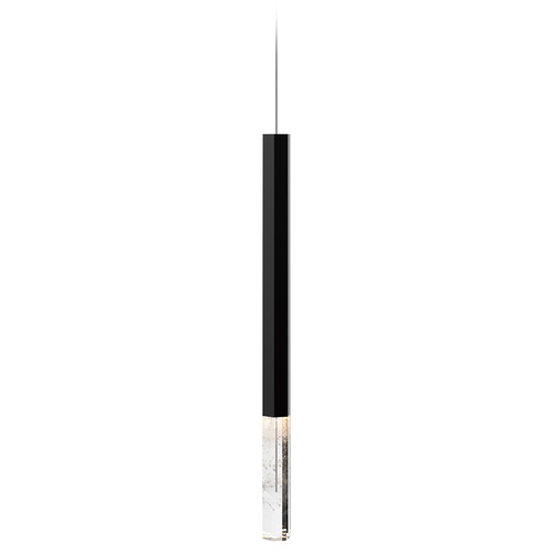 Diaphane 23.75-Inch LED Mini Pendant in Black by ET2 Lighting
