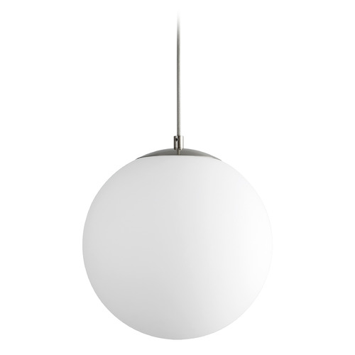 Oxygen Luna 12-Inch LED Globe Pendant in Satin Nickel by Oxygen Lighting 3-673-24