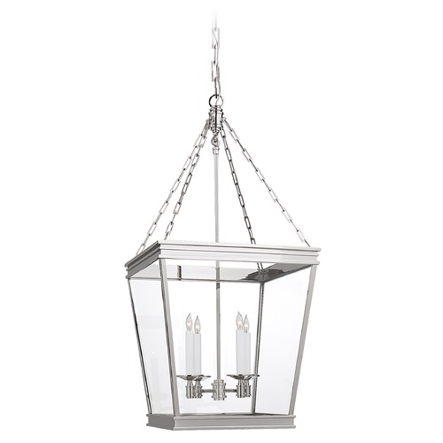 Chapman & Myers Launceton Square Lantern in Nickel by Visual Comfort Signature