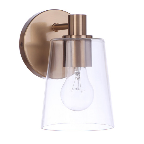 Emilio Satin Brass Sconce by Craftmade Lighting