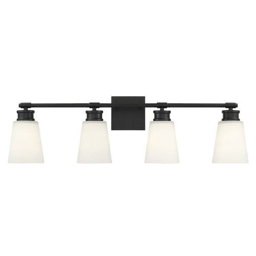 31-Inch Bathroom Light in Matte Black by Meridian