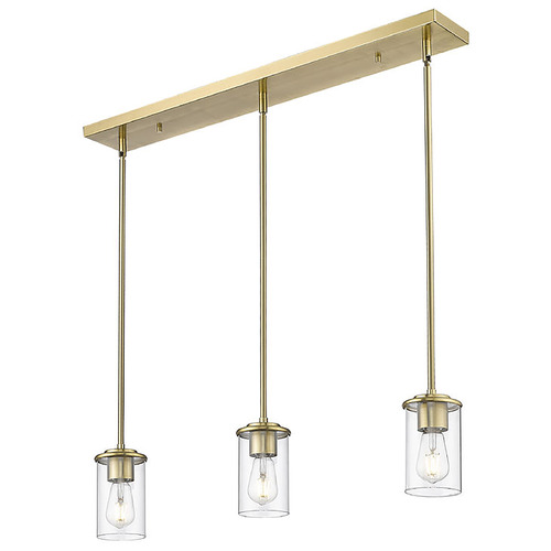 Z-Lite Thayer Luxe Gold Multi-Light Pendant with Cylindrical Shade