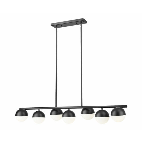 Realm Sphere 54-Inch Linear Chandelier in Matte Black by Z-Lite