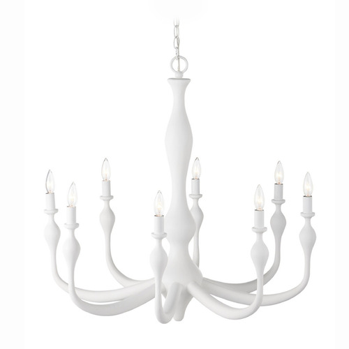 Currey and Company Ludwig Gesso White Chandelier