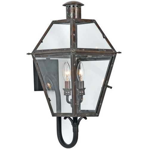 Rue De Royal Outdoor Wall Light in Aged Copper by Quoizel Lighting