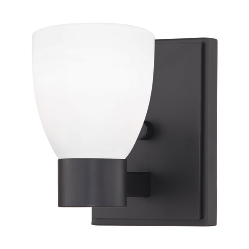 Design Classics Lighting Design Classics Vashon Matte Black Sconce 2101-07 GL1028MB