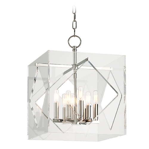 Travis Polished Nickel Pendant by Hudson Valley Lighting