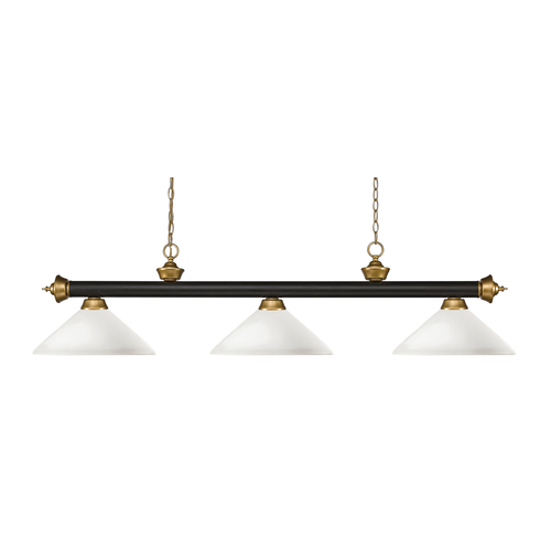 Riviera Bronze & Satin Gold Billiard Light by Z-Lite