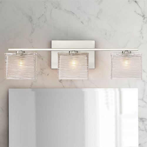 Westcap Brushed Nickel 3-Light Bathroom Light by Quoizel Lighting