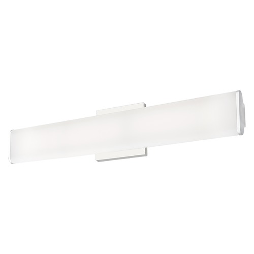 Modern Chrome LED Bathroom Light with White Shade 3000K 1400LM by Kuzco Lighting