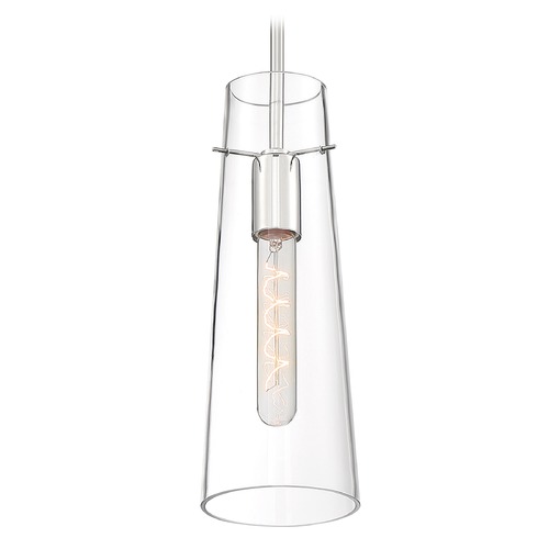 Satco Lighting Alondra Polished Nickel Pendant with Conical Shade by Satco Lighting 60/6870