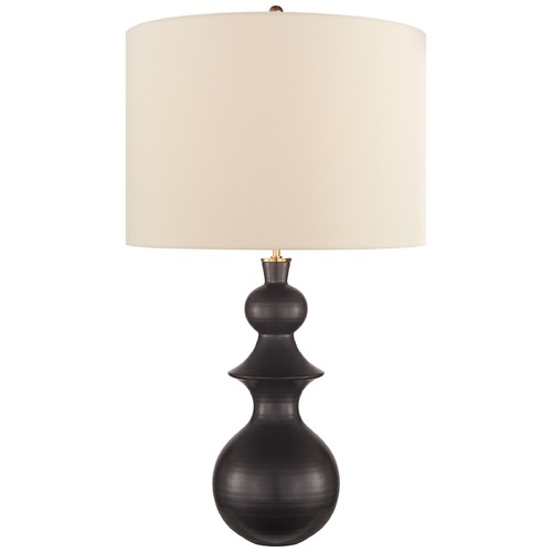 Visual Comfort Signature Collection Kate Spade New York Saxon Lamp in Metallic Black by Visual Comfort Signature KS3617MTBL