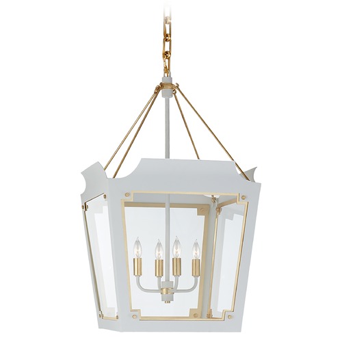Julie Neill Caddo Lantern in White & Gild by Visual Comfort Signature