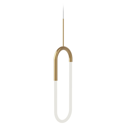 Huron Brushed Gold LED Mini Pendant by Kuzco Lighting