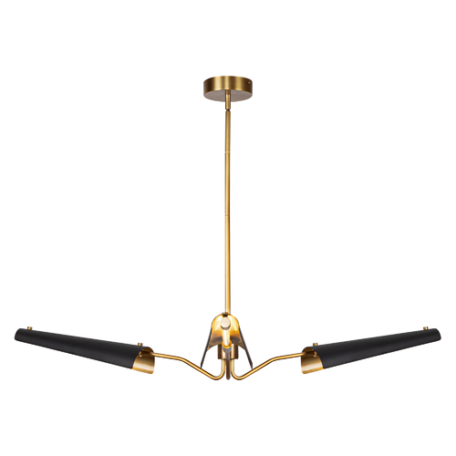 Osorio 46-Inch LED Chandelier in Brass & Matte Black by Alora Lighting