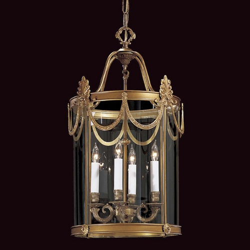 Pendant with Clear Glass in Dor Gold by Metropolitan Lighting