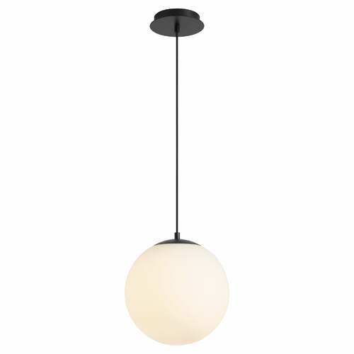 Luna 12-Inch 3000K LED Pendant in Black by Oxygen Lighting
