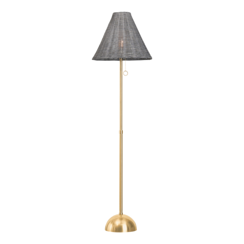 Destiny Floor Lamp in Aged Brass by Mitzi by Hudson Valley