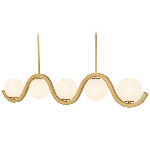 Quoizel Lighting Spherical Aged Brass Island Light