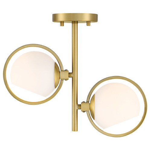 Designers Fountain Teatro Brushed Gold Semi-Flushmount Light