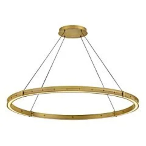 Althea 53-Inch LED Chandelier in Lacquered Brass by Fredrick Ramond