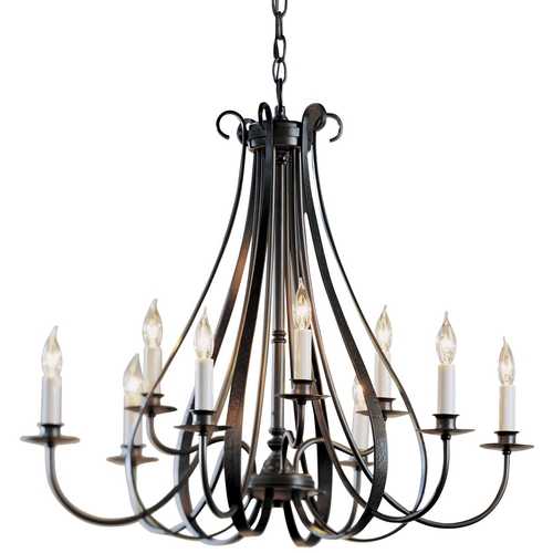 Hubbardton Forge Lighting Hubbardton Forge 9-Light Chandelier in Dark Smoke 101469-07