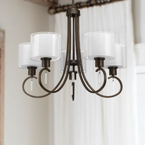 Progress Lighting 5-Light Chandelier in Antique Bronze by Progress Lighting P4696-20