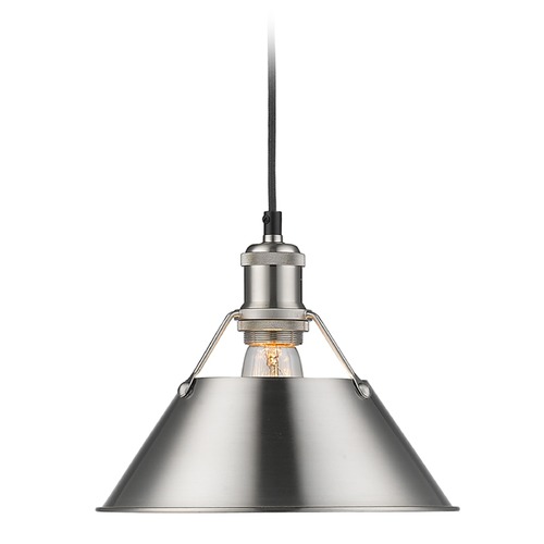 Orwell Medium Pendant in Pewter by Golden Lighting