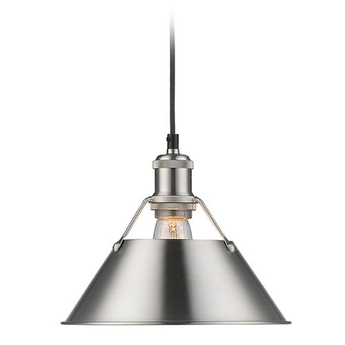 Golden Lighting Orwell Medium Pendant in Pewter by Golden Lighting 3306-M PW-PW