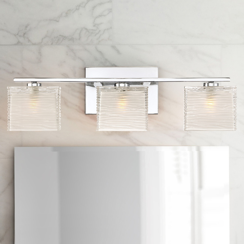 Westcap Polished Chrome 3-Light Bathroom Light by Quoizel Lighting