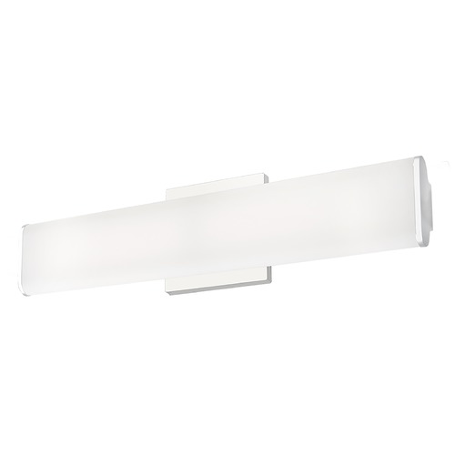 Kuzco Lighting Modern Chrome LED Bathroom Light with White Shade 3000K 900LM by Kuzco Lighting VL60220-CH