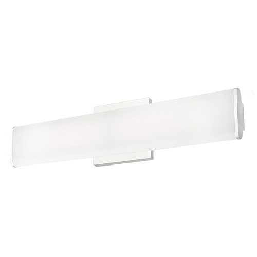 Modern Chrome LED Bathroom Light with White Shade 3000K 900LM by Kuzco Lighting