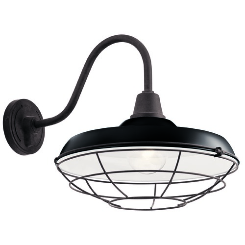 Kichler Lighting Pier 16.50-Inch Black Outdoor Wall Light by Kichler Lighting 49991BK