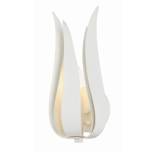 Broche Wall Sconce in Matte White by Crystorama Lighting