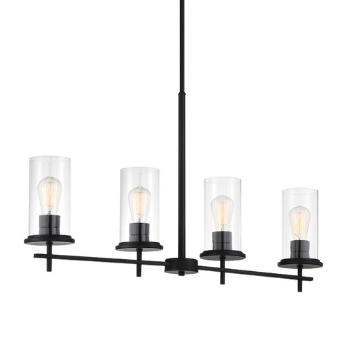 Haisley 34-Inch Linear Chandelier in Coal by Minka Lavery