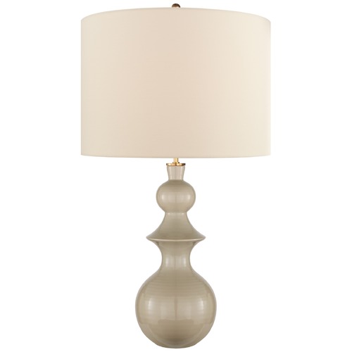 Visual Comfort Signature Collection Kate Spade New York Saxon Lamp in Dove Grey by Visual Comfort Signature KS3617DVGL
