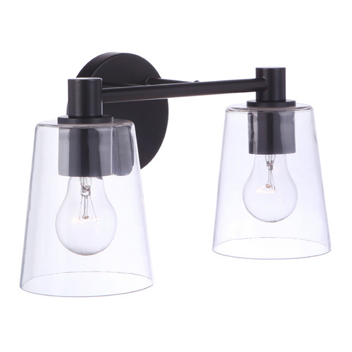 Emilio Flat Black Bathroom Light by Craftmade Lighting