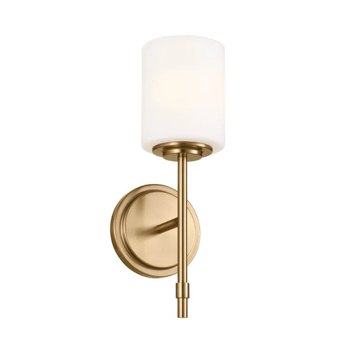 Kichler Lighting Ali Sconce with Glass Shade in Brushed Brass by Kichler Lighting 55140BNB