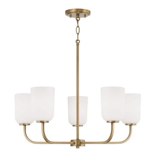 HomePlace by Capital Lighting Lawson 5-Light Chandelier in Brass by HomePlace by Capital Lighting 448851AD-542