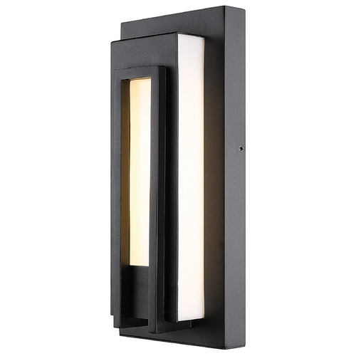 Z-Lite Keaton Black LED Outdoor Wall Light by Z-Lite 520S-BK-LED