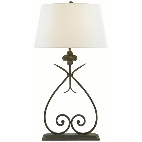 Visual Comfort Signature Collection Visual Comfort Signature Collection Harper Natural Rusted Iron Table Lamp with Empire Shade SK3100NR-L