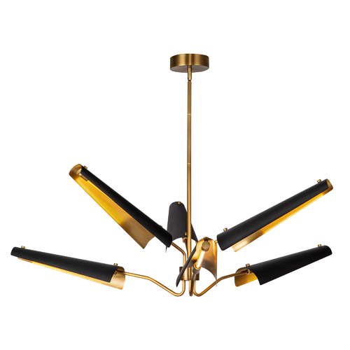 Osorio 46-Inch LED Chandelier in Brass & Matte Black by Alora Lighting