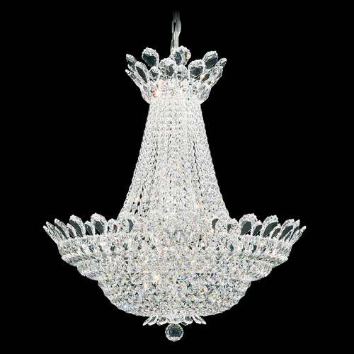 Schonbek Worldwide Lighting Trilliane Polished Stainless Steel Pendant Light with Bowl / Dome Shade