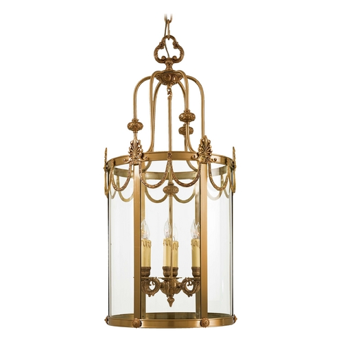Metropolitan Lighting Pendant Light with Clear Glass in Dor Gold Finish N850906
