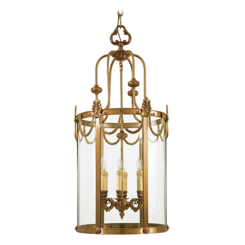 Pendant with Clear Glass in Dor Gold by Metropolitan Lighting
