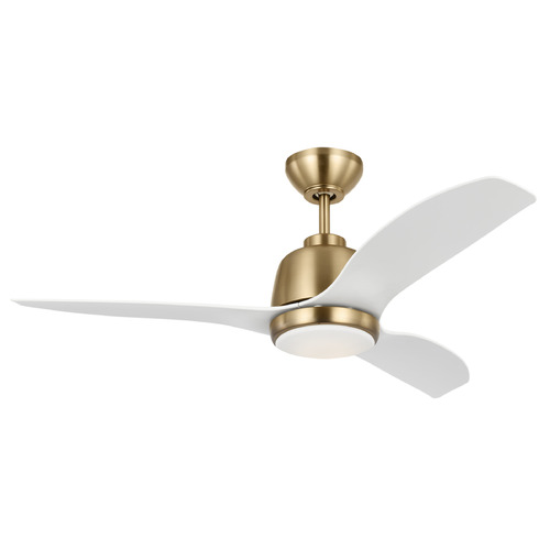 Visual Comfort Fan Collection Avila 44 LED Satin Brass LED Ceiling Fan with Light