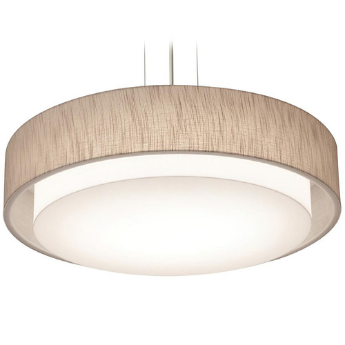 Afx Lighting Sanibel Satin Nickel Pendant Light with Drum Shade
